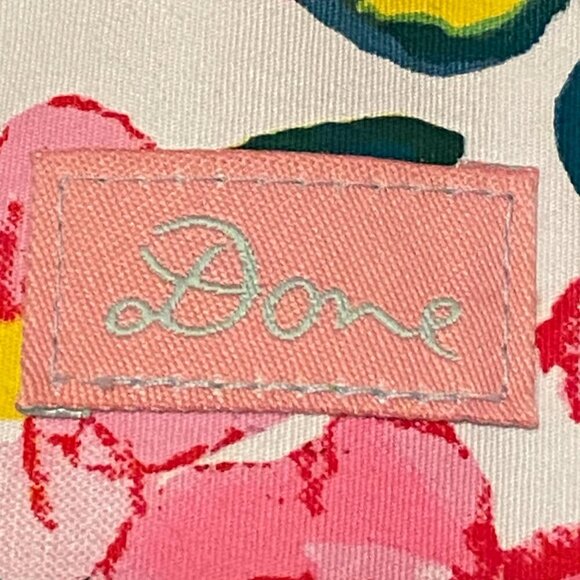 DONE Floral Tote Bag 100% cotton outside/Nylon inside Zipper Pocket - Picture 3 of 9